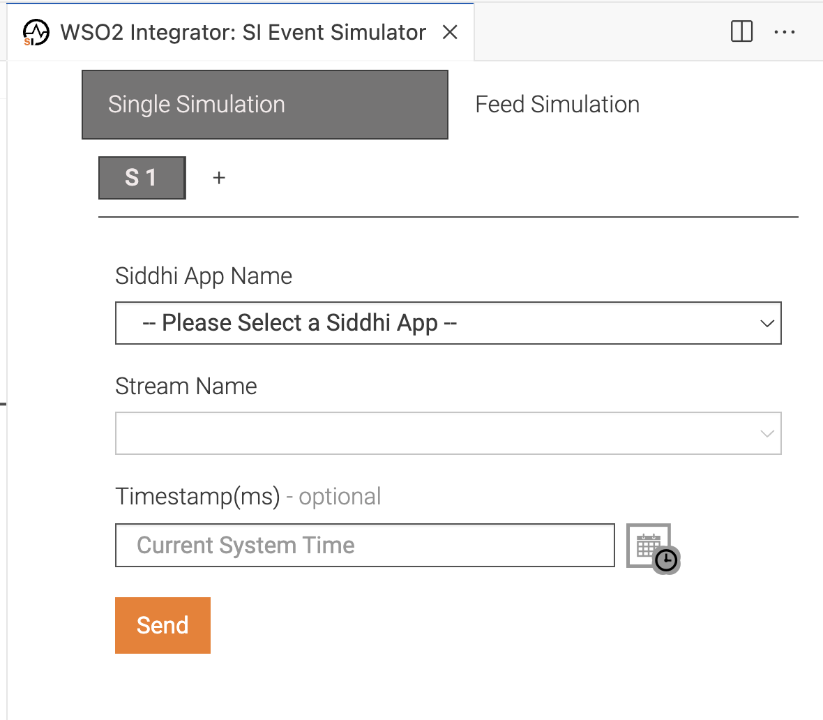 Single Simulation Panel