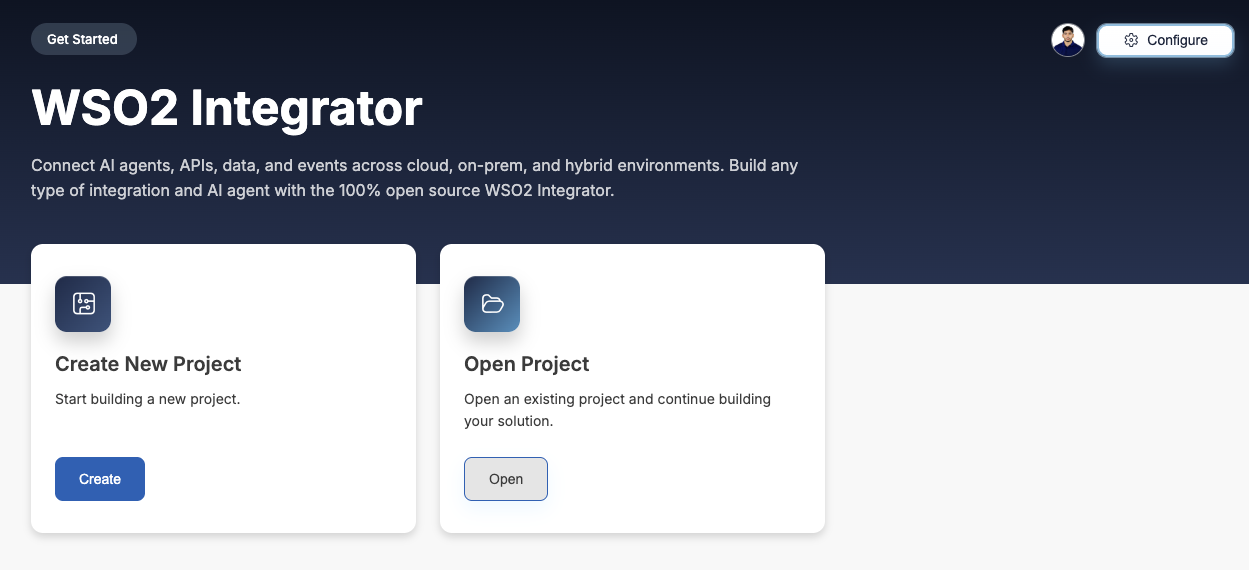 WSO2 Integrator home